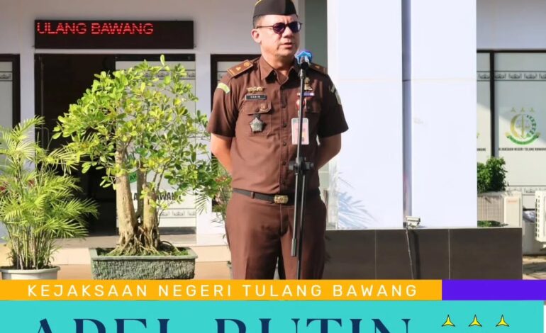  Kejaksaan Negeri Tulang Bawang melaksanakan Apel Kerja Senin pagi disertai Pembacaan Core Value Dan Employer Branding ASN