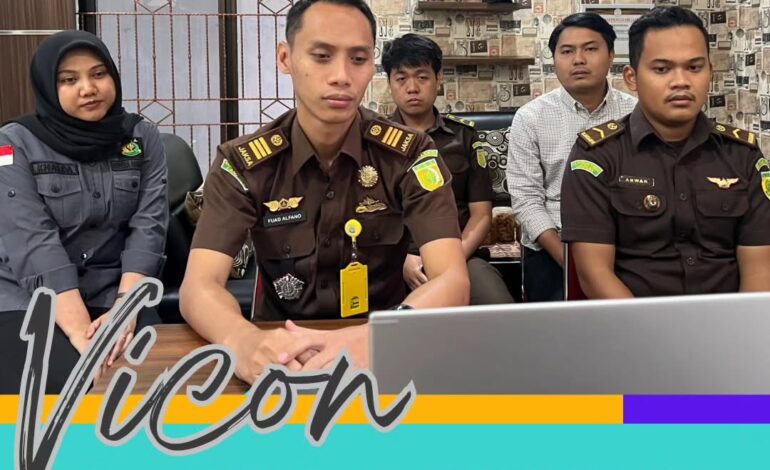  Kejaksaan Negeri Tulang Bawang Mengikuti Kegiatan Video Conference ( Vicon ) Silaturahmi dan pengarahan
