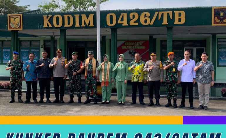  Kejaksaan Negeri Tulang Bawang Menghadiri giat Kunjungan Kerja Danrem 043/Gatam di Kodim 0426/Tulang Bawang