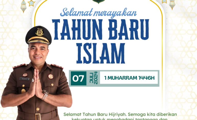  Kepala Kejaksaan Negeri Tulang Bawang Beserta Seluruh Jajaran Mengucapkan Selamat Merayakan “Tahun Baru Islam 7 Juli 2024 – 1 Muharram 1446 H”selamat Tahun Baru Hijriyah, semoga kita diberikan kekuatan untuk menghadapi tantangan dan menjalani kehidupan dengan penuh keihklasan. 

@kejaksaan.ri @kejatilampung