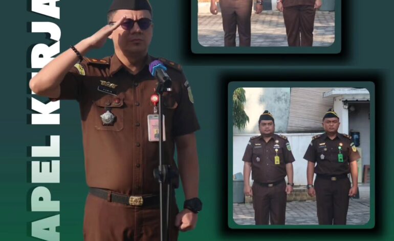  Kejaksaan Negeri Tulang Bawang melaksanakan Apel Kerja Senin pagi disertai Pembacaan Core Value Dan Employer Branding ASN