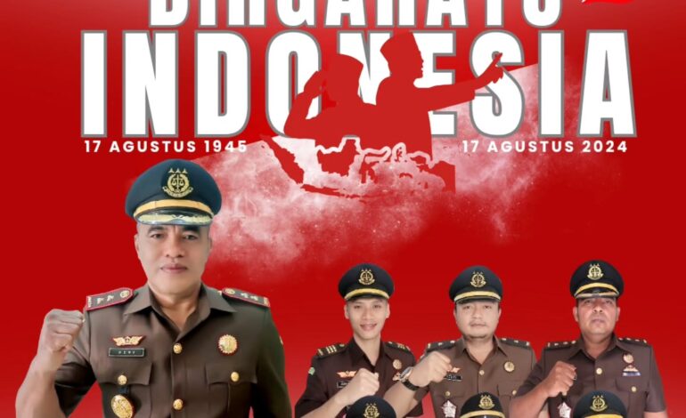  Kepala Kejaksaan Negeri Tulang Bawang Devi Freddy Muskitta,S.H.,M.H Beserta Seluruh Jajaran Mengucapkan Dirgahayu Republik Indonesia ke – 79 Tahun 17 Agustus 1945 – 17 Agustus 2024.
“ Nusantara Baru Indonesia Maju ”

@kejaksaan.ri @kejatilampung