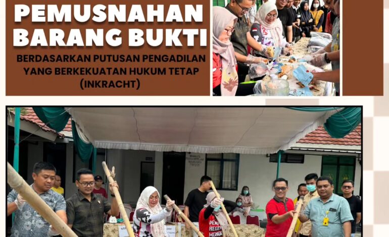  Kejaksaan Negeri Tulang Bawang telah melakukan Pemusnahan Barang Bukti berdasarkan Keputusan Pengadilan Negeri Menggala yang telah Berkekuatan Hukum Tetap (Inkracht)