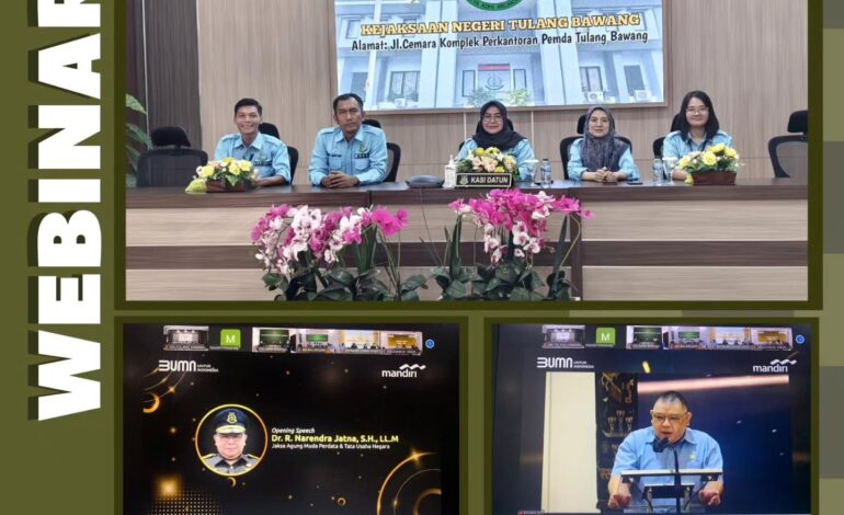  Kejaksaan Negeri Tulang Bawang Mengikuti Video Conference (vicon) Webinar dan Pelatihan Data Protection Officer secara daring tahun 2024