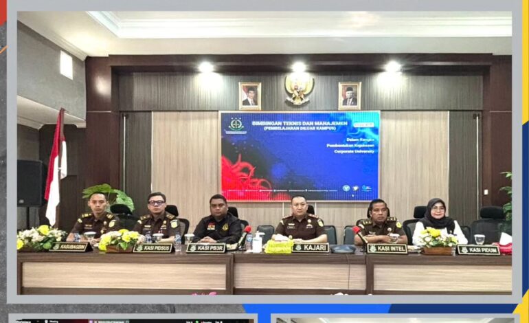  Kejaksaan Negeri Tulang Bawang mengikuti kegiatan Video Conference (vicon) Bimbingan Teknis Manejemen Pembelajaran di luar Kampus
