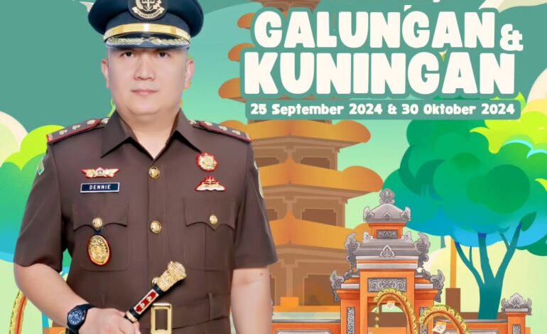  Kepala Kejaksaan Negeri Tulang Bawang Dennie Sagita, S.H., M.H Beserta Seluruh Jajaran Mengucapkan “Selamat Hari Raya Galungan dan Kuningan”. 25 September 2024 & 30 Oktober 2024

@kejaksaan.ri @kejatilampung