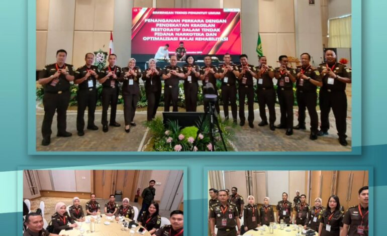  Kejaksaan Negeri Tulang Bawang mengikuti Kegiatan Bimbingan Teknis Penuntut Umum dalam Penanganan Perkara dengan Pendekatan Keadilan Restoratif dalam Perkara Tindak Pidana Narkotika dan Optimalisasi Balai Rehabilitasi yang diselenggarakan di Harris Hotel Batam Center