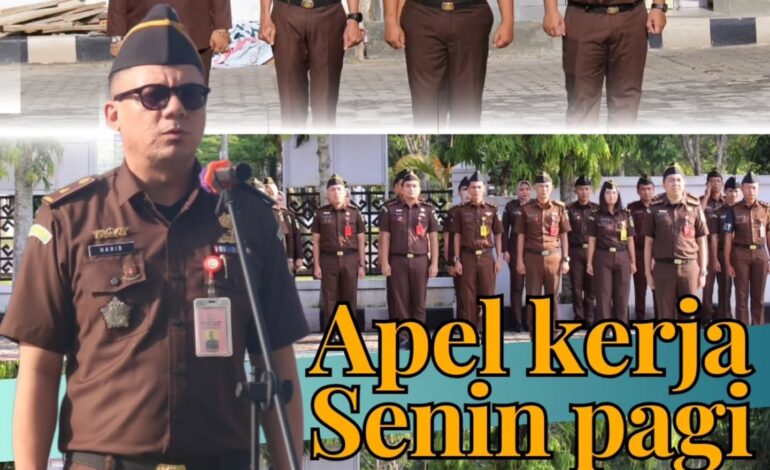  Kejaksaan Negeri Tulang Bawang melaksanakan Apel Kerja Senin pagi disertai Pembacaan Core Value Dan Employer Branding ASN