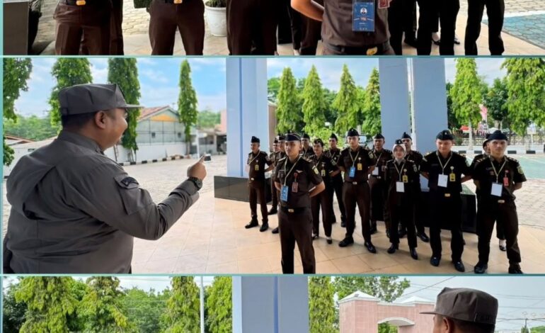  Calon Pegawai Negeri Sipil Kejaksaan Negeri Tulang Bawang melaksanakan Apel Pelatihan Dasar (Latsar) yang dipimipin oleh Rachmat Djati W, S