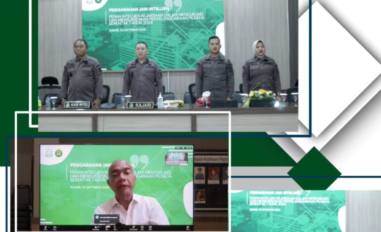  Kejaksaan Negeri Tulang Bawang mengikuti Video Conference (VICON) Pengarahan Jaksa Agung Muda Bidang Intelijen (JAMINTEL) tentang Peran Intelijen Kejaksaan dalam Penyelenggaraan Pilkada Serentak Tahun 2024