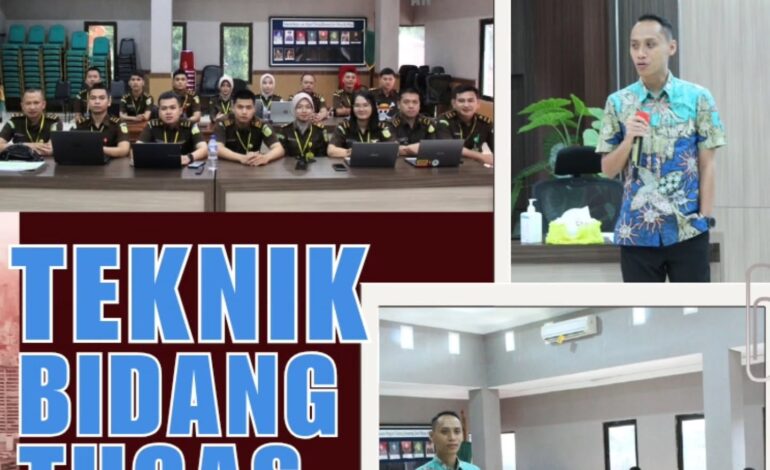  selaku Kasubag Pembinaan Kejaksaan Negeri Tulang Bawang menjadi pembimbing pada Kegiatan Pelaksanaan Penguatan Kompetensi Teknik Bidang Tugas (PKTBT) Calon Pegawai Negeri Sipil (CPNS) Kejaksaan Republik Indonesia Tahun 2024 dengan materi Tugas dan Fungsi serta Administrasi Pembinaan dan Tata Persuratan Dinas