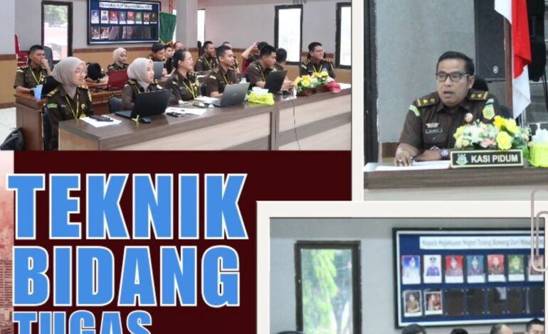  selaku Kasi Pidum Kejaksaan Negeri Tulang Bawang menjadi pembimbing pada Kegiatan Pelaksanaan Penguatan Kompetensi Teknik Bidang Tugas (PKTBT) Bidang Pidum Tentang Tugas dan Fungsi Serta Administrasi Perkara Pidana Umum