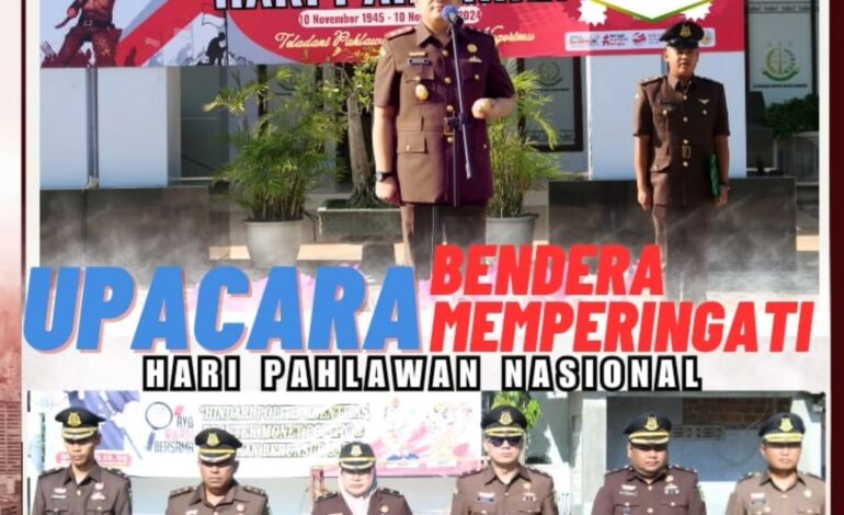  Kejaksaan Negeri Tulang Bawang melaksanakan Upacara memperingati Hari Pahlawan Nasional dengan Tema “Teladani Pahlawanmu Cintai Negerimu”