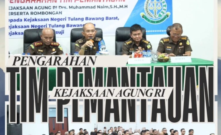  Kejaksaan Negeri Tulang Bawang menerima Kunjungan dan Pengarahan TIM Pemantauan Kejaksaan Agung Republik Indonesia terhadap Kejaksaan Negeri Tulang Bawang Barat, Kejaksaan Negeri Tulang Bawang dan Kejaksaan Negeri Mesuji