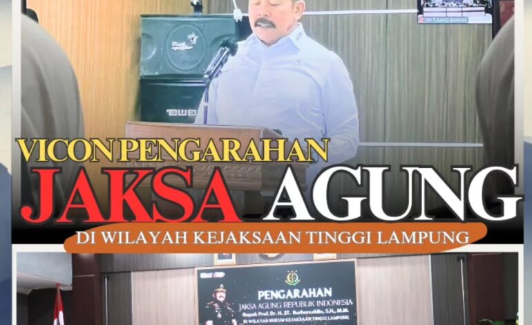  Kejaksaan Negeri Tulang Bawang mengikuti Video Conference (Vicon) Pengarahan dan Kunjungan Kerja Jaksa Agung Republik Indonesia di Wilayah Hukum Kejaksaan Tinggi Lampung