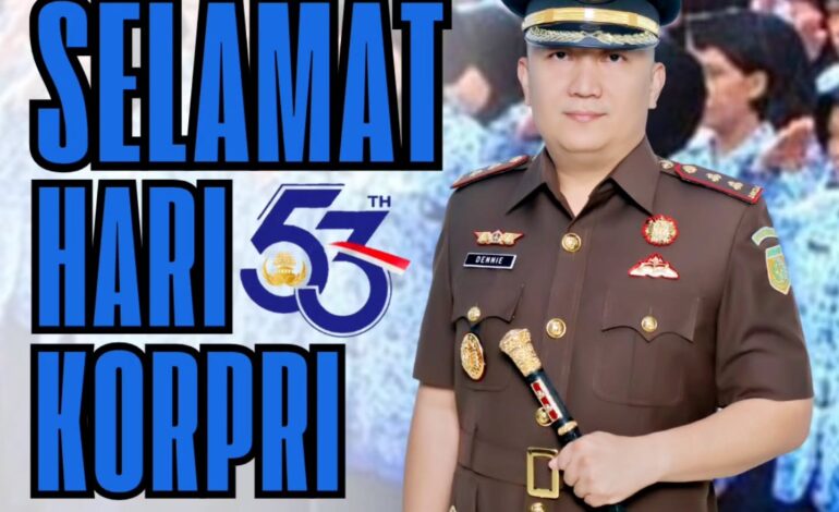  Kepala Kejaksaan Negeri Tulang Bawang, Dennie Sagita, S.H., M.H. beserta Seluruh Jajaran Kejaksaan Negeri Tulang Bawang mengucapkan “Selamat Hari Korpri ”29 November 2024 ~ KORPRI Untuk Indonesia.

@kejaksaan.ri @kejatilampung