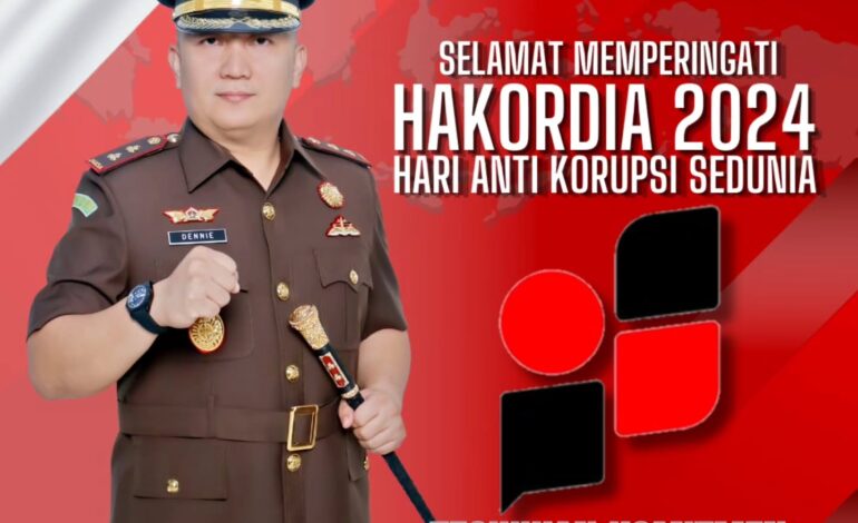  Kepala Kejaksaan Negeri Tulang Bawang, Dennie Sagita, S.H., M.H. beserta Seluruh Jajaran Kejaksaan Negeri Tulang Bawang mengucapkan “Selamat Memperingati Hari Anti Korupsi Sedunia”9 Desember 2024 ~ Teguhkan Komitmen Berantas Korupsi Untuk Indonesia Maju. 

@kejaksaan.ri @kejatilampung