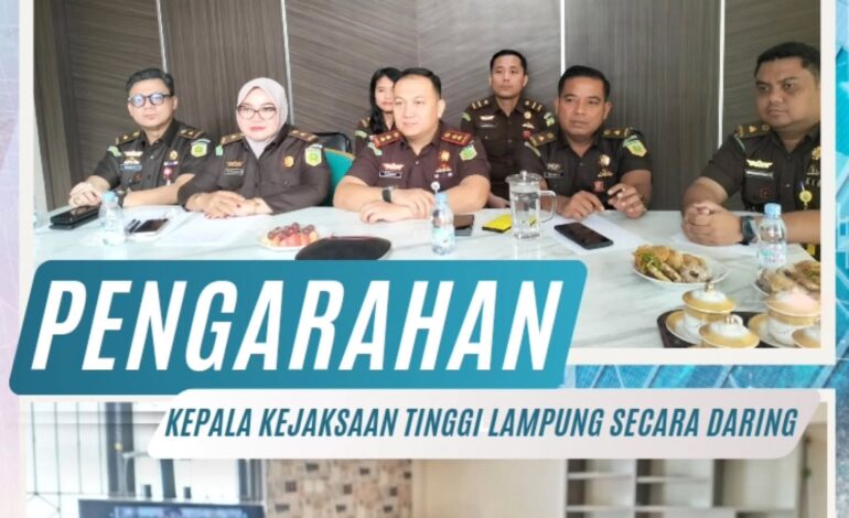  Kejaksaan Negeri Tulang Bawang mengikuti Vicon Pengarahan Kepala Kejaksaan Tinggi Lampung secara Daring