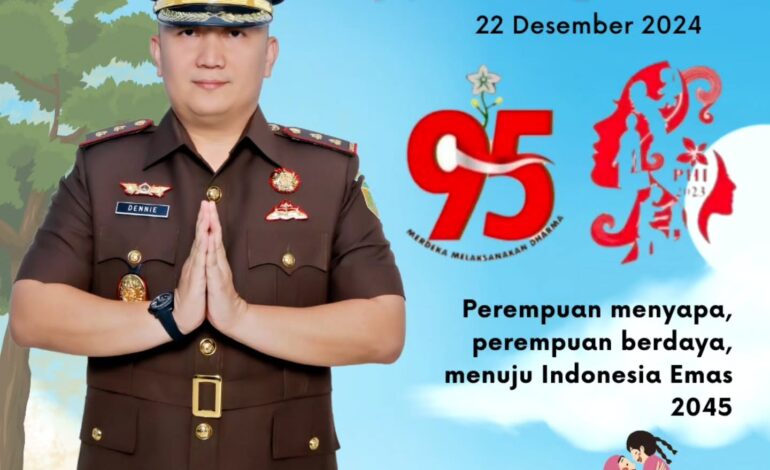  Kepala Kejaksaan Negeri Tulang Bawang, Dennie Sagita, S.H., M.H. beserta Seluruh Jajaran Kejaksaan Negeri Tulang Bawang mengucapkan “Selamat Memperingati Hari Ibu”22 Desember 2024 ~ Perempuan menyapa, perempuan berdaya, menuju Indonesia Emas 2045.

@kejaksaan.ri @kejatilampung @jaksapedia