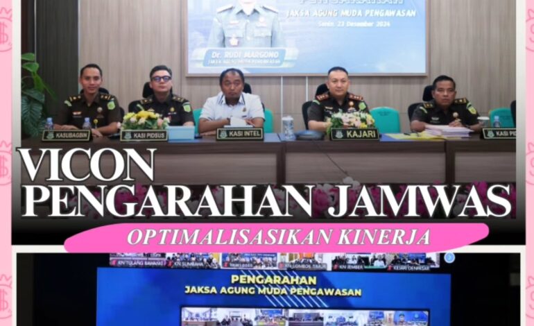  Kejaksaan Negeri Tulang Bawang mengikuti Vicon Pengarahan Jaksa Agung Muda Pengawasan “Optimalisasi Kinerja”