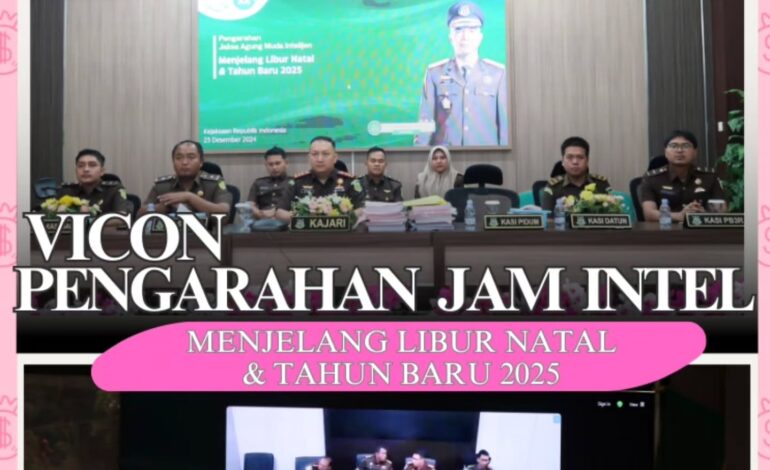  Kejaksaan Negeri Tulang Bawang mengikuti Vicon Pengarahan Jaksa Agung Muda Intelijen “Menjelang Libur Natal 2024 dan Tahun Baru 2025”