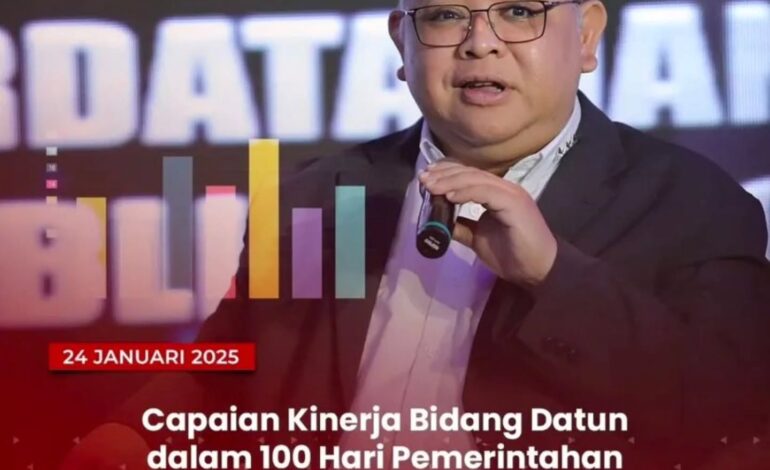  Kejaksaan RI melalui Bidang Perdata dan Tata Usaha Negara (DATUN) mencatatkan capaian kinerjanya di bawah Kepemimpinan Jaksa Agung ST Burhanuddin dalam mendukung program Prioritas Presiden Prabowo Subianto dan Wakil Presiden Gibran Rakabuming Raka, selama 100 hari periode 20 Oktober 2024 s