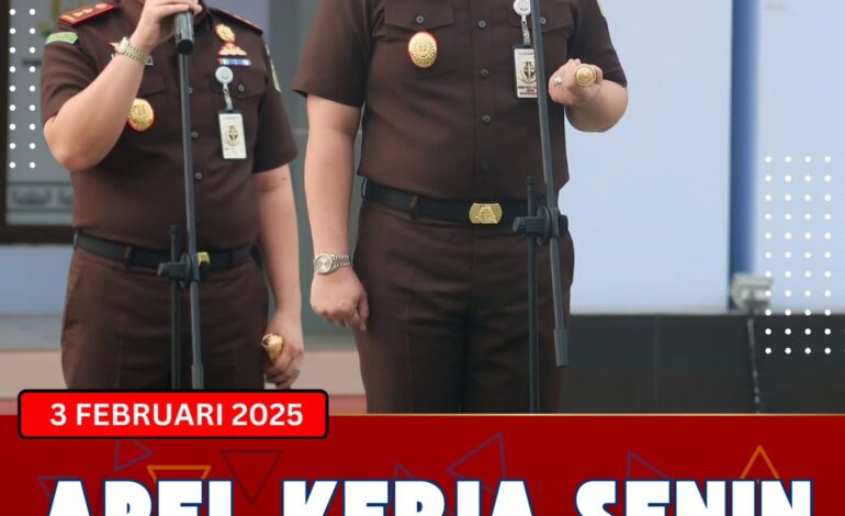  Kejaksaan Negeri Tulang Bawang melaksanakan Apel Kerja Senin pagi disertai Pembacaan Core Value Dan Employer Branding ASN