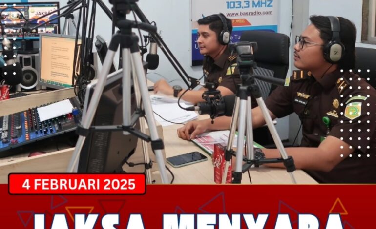  Kejaksaan Negeri Tulang Bawang melakukan Kegiatan Program Jaksa Menyapa di Bas Radio 103,3 FM deng Tema ” Capaian Kinerja Kejaksaan Republik Indonesia”