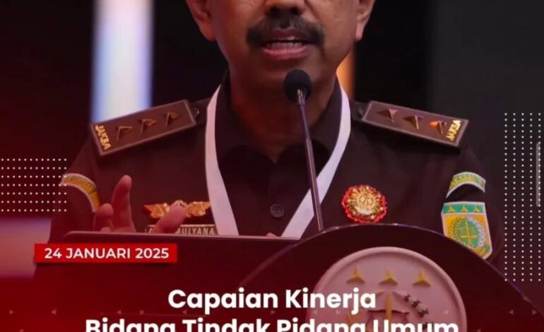  Kejaksaan RI melalui Bidang Tindak Pidana Umum telah mencatatkan kinerja di bawah Kepemimpinan Jaksa Agung ST Burhanuddin, utamanya dalam mendukung program Prioritas Presiden Prabowo Subianto dan Wakil Presiden Gibran Rakabuming Raka, khususnya penegakan hukum selama 100 hari periode 20 Oktober 2024 s
