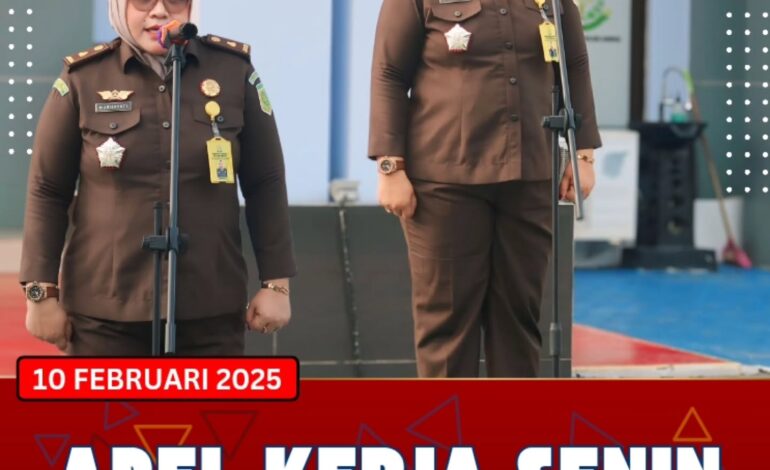  Kejaksaan Negeri Tulang Bawang melaksanakan Apel Kerja Senin pagi disertai Pembacaan Core Value Dan Employer Branding ASN