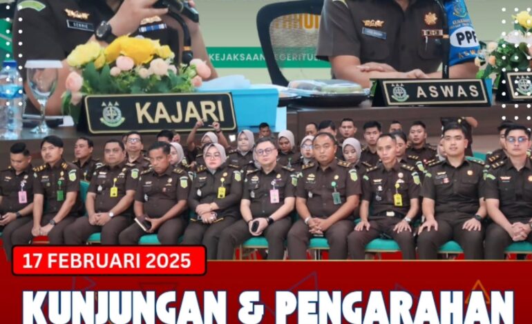  Kejaksaan Negeri Tulang Bawang menerima Kunjungan dan Pengarahan Asisten Pengawasan Kejaksaan Tinggi Lampung Bersama Tim Kejaksaan Tinggi Lampung Dalam Rangka Inspeksi Umum