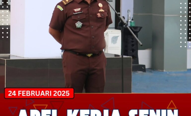  Kejaksaan Negeri Tulang Bawang melaksanakan Apel Kerja Senin pagi disertai Pembacaan Core Value Dan Employer Branding ASN