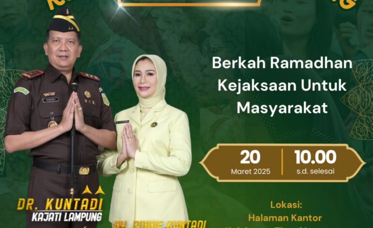  Kejaksaan Tinggi Lampung kembali mengadakan acara Pasar Murah Ramadhan Berkah sebagai wujud Bakti Kejaksaan untuk Masyarakat