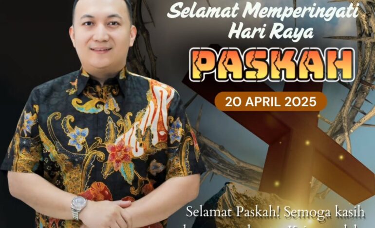  Kepala Kejaksaan Negeri Tulang Bawang, Dennie Sagita, S.H., M.H. beserta Seluruh Jajaran Kejaksaan Negeri Tulang Bawang mengucapkan “Selamat Memperingati Hari Raya Paskah” 20 April 2025.

@kejaksaan.ri @kejatilampung