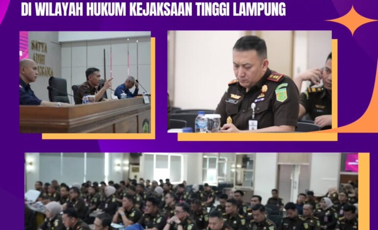  Kejaksaan Negeri Tulang Bawang mengikuti Kegiatan Supervisi, Monitoring dan Evaluasi Penanganan Perkara Tindak Pidana Khusus di Wilayah Hukum Kejaksaan Tinggi Lampung pada Seluruh Jajaran Kejaksaan Se-Wilayah Hukum Lampung