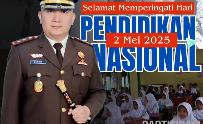  Kepala Kejaksaan Negeri Tulang Bawang, Dennie Sagita, S.H., M.H. beserta Seluruh Jajaran Kejaksaan Negeri Tulang Bawang mengucapkan “Selamat Memperingati Hari Pendidikan Nasional” 2 Mei 2025
~ Partisipasi Semesta Wujudkan Pendidikan Bermutu Untuk Semua.

@kejaksaan.ri @kejatilampung