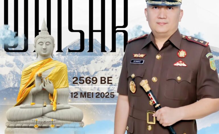  Kepala Kejaksaan Negeri Tulang Bawang Dennie Sagita, S.H., M.H. Beserta Seluruh Jajaran Kejaksaan Negeri Tulang Bawang  mengucapkan “ Selamat Hari Raya Waisak 2569 BE” 12 Mei 2025.

Waisak membawa harapan baru semoga hati kita selalu terang benderang oleh kebaikan. 

@kejaksaan.ri
@kejatilampung
