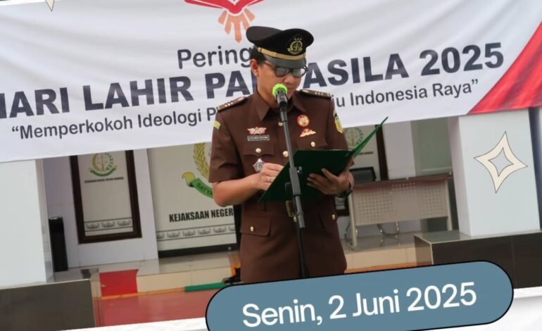  Kejaksaan Negeri Tulang Bawang melaksanakan Upacara Memperingati Hari Lahir Pancasila Ke – 80 Tahun dengan Tema “Memperkokoh Ideologi Pancasila Menuju Indonesia Raya”