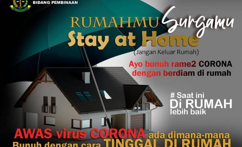  Lindungi Diri, Lindungi Keluarga

#saatinidirumahlebihbaik…