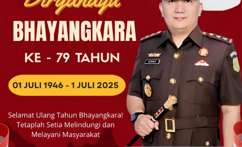  Kepala Kejaksaan Negeri Tulang Bawang Dennie Sagita, S.H.,M.H. beserta Seluruh Jajaran Mengucapkan “ Dirgahayu Bhayangkara ke 79 Tahun “ 1 Juli 2025
– Polri Untuk Masyarakat

@kejaksaan.ri @kejatilampung