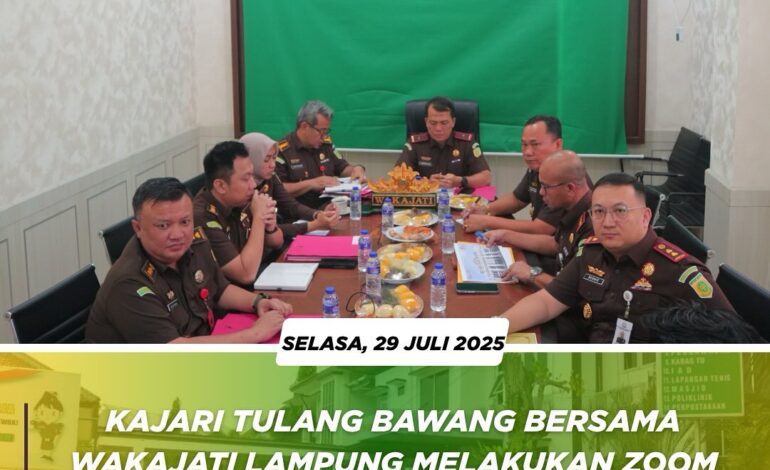  00 Bertempatan di Kantor Kejati Lampung dilaksanakan Zoom Meeting Pengehentian Perkara Berdasarkan Keadilan Restorative Di Kejati Lampung