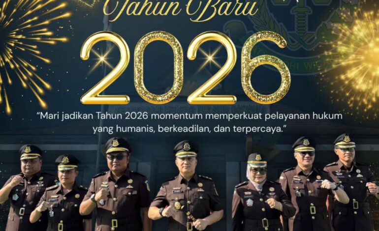  Kepala Kejaksaan Negeri Tulang Bawang Dennie Sagita, S.H,. M.H. Beserta Jajaran mengucapkan “Selamat Tahun Baru 2026”

@kejaksaan.ri @kejatilampung