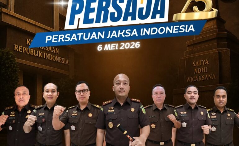  Kepala Kejaksaan Negeri Tulang Bawang, R. Ritonga, S.H., M.H. beserta seluruh jajaran mengucapkan “ Dirgahayu Persatuan Jakarta Indonesia (PERSAJA) Ke-75 Tahun” 6 Mei 2026

Persaja Sebagai Hiposentrum Penguatan Kejaksaan RI Dalam Mengawal Kedaulatan dan Stabilitas Nasional. 

@kejaksaan.ri @kejatilampung @persaja_reborn