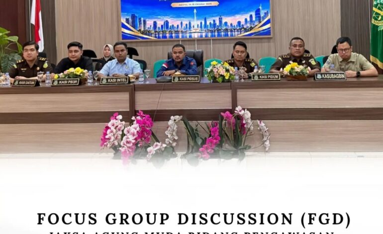  KEJAKSAAN NEGERI TULANG BAWANG IKUTI FOCUS GROUP DISCUSSION (FGD) JAKSA AGUNG MUDA BIDANG PENGAWASAN
